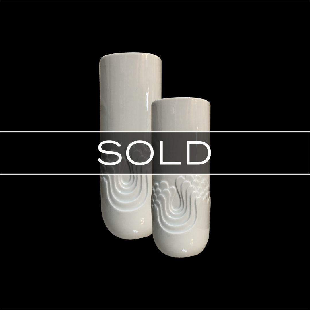 Thomas Germany White Porcelain Vases Ivan Meade Canada Fabrics