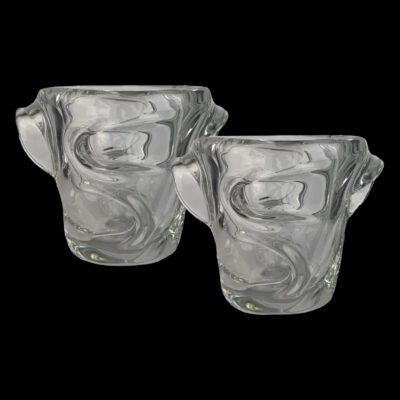 1970 Signed SÈVRES French Crystal Vases
