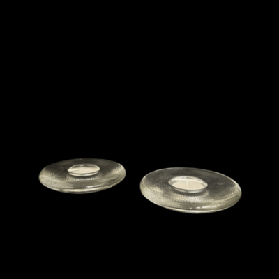 Iittala: Two NAPPI Clear Glass Candle Holder for Tea Light