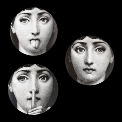 3 PLATES by PIERO FORNASETTI