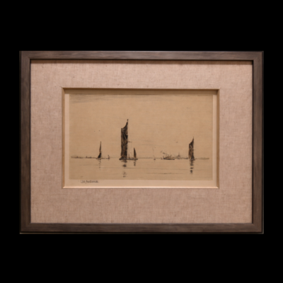 Maritime Etching — Quiet Waters BY ARTHUR JAMES F. BOND