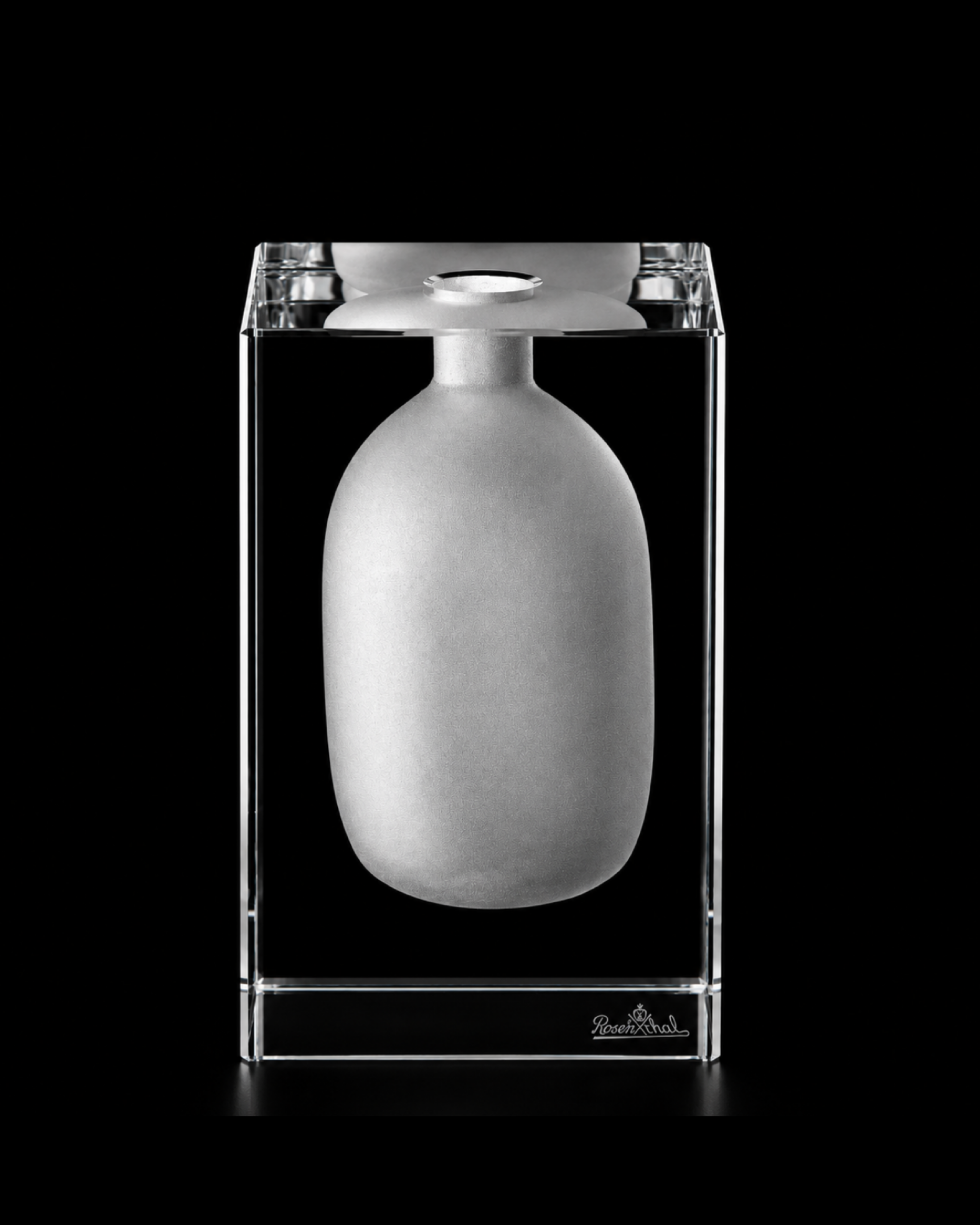 BLOCK GLASS VASE 16 BY ROSENTHAL